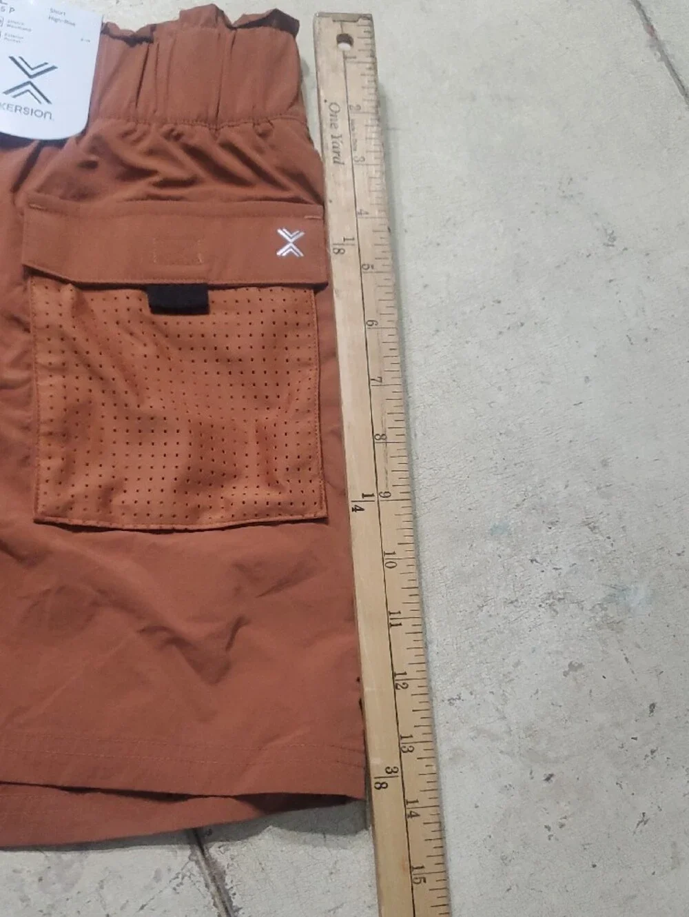 Xersion Kids XL 18.5 Rust Orange Elastic Waist Shorts